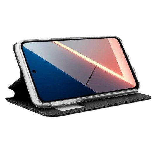 Funda para móvil Cool Flip Cover Libro Polipiel Negro con carcasa TPU para POCO M7