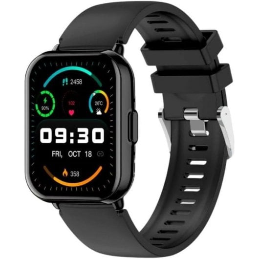 Montre Connectée Cool Cascais Bluetooth 50mm Écran Tactile Silicone Noir Appels Santé Sport