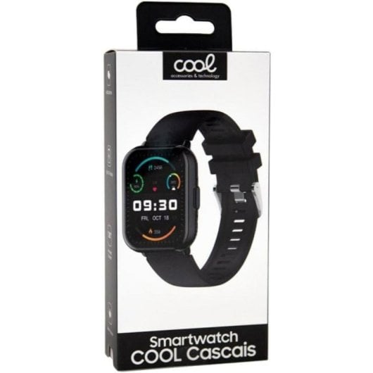 Montre Connectée Cool Cascais Bluetooth 50mm Écran Tactile Silicone Noir Appels Santé Sport