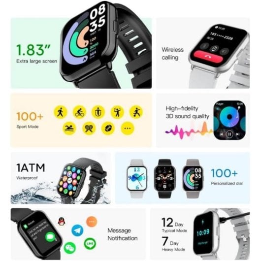 Montre Connectée Cool Cascais Bluetooth 50mm Écran Silicone Champagne Appels Santé Sport