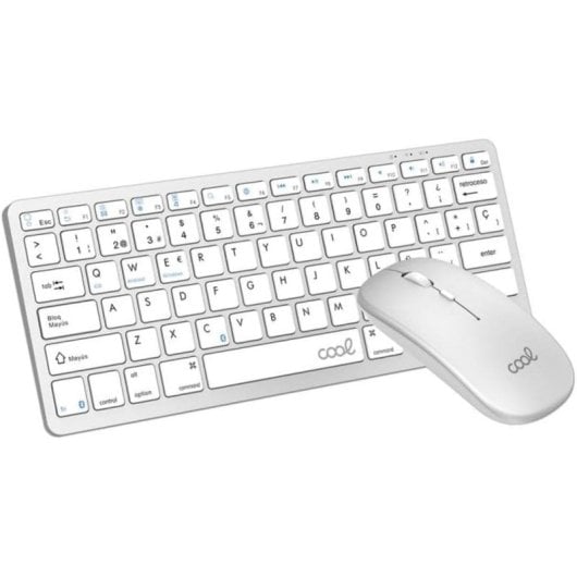 Tastiera e Mouse Bluetooth COOL Mobility bianco compatto Layout ES per PC e Tablet