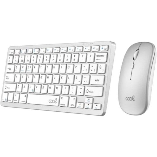 Tastiera e Mouse Bluetooth COOL Mobility bianco compatto Layout ES per PC e Tablet