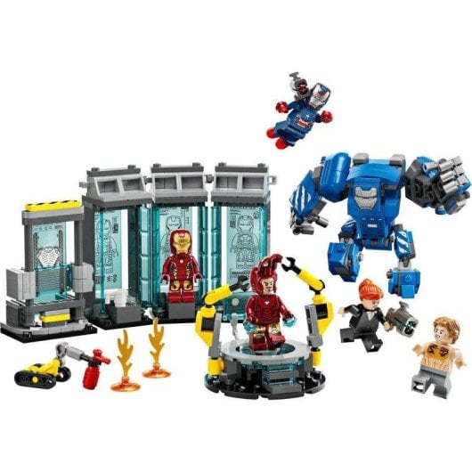 LEGO Marvel Laboratório de Iron Man Sala de Armaduras 76315 384 peças