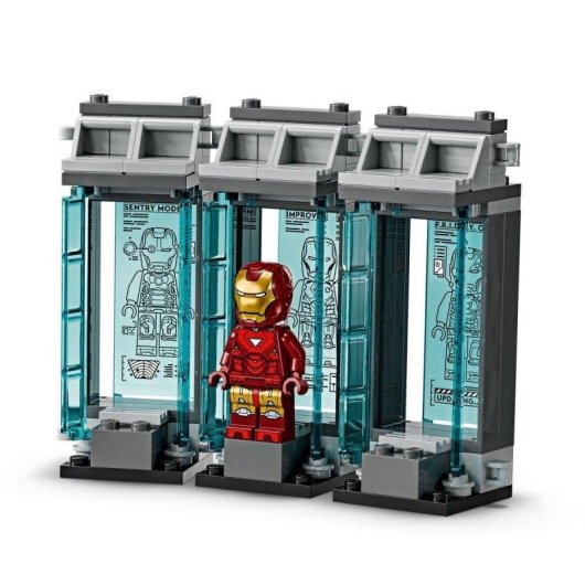 LEGO Marvel Laboratório de Iron Man Sala de Armaduras 76315 384 peças