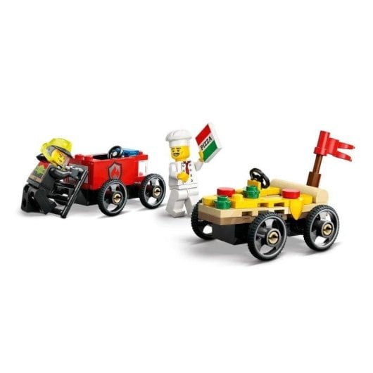LEGO City Pizza Contre Camion de Pompiers 60458 70 pièces