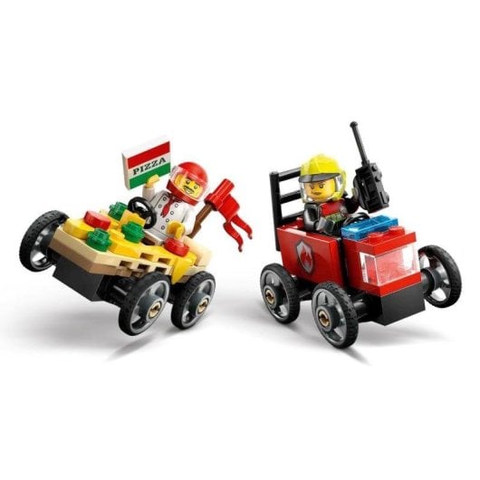 LEGO City Pizza Contre Camion de Pompiers 60458 70 pièces