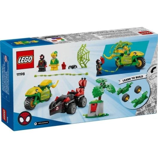 LEGO Marvel Spin And Electro Dinosaur Vehicle Chase 11198 124 peças