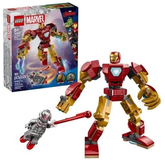 LEGO Marvel Iron Man Mech Contre Ultron 76307 101 pièces