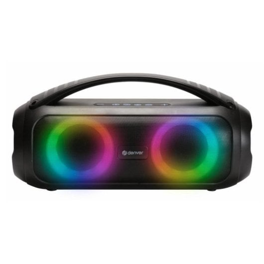 Altavoces Denver Portátiles Inalámbricos 20W Bluetooth IPX4 LED Negro