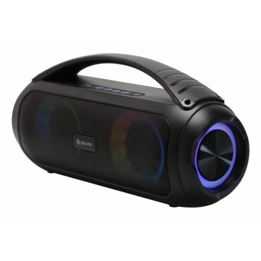 Altavoces Denver Portátiles Inalámbricos 20W Bluetooth IPX4 LED Negro