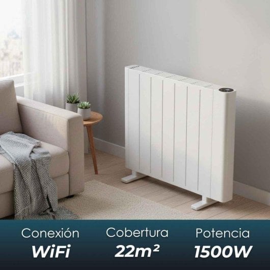 Calefactor de Pared YOEVU Emisor Térmico  Wifi Pantalla Digital Bajo Consumo