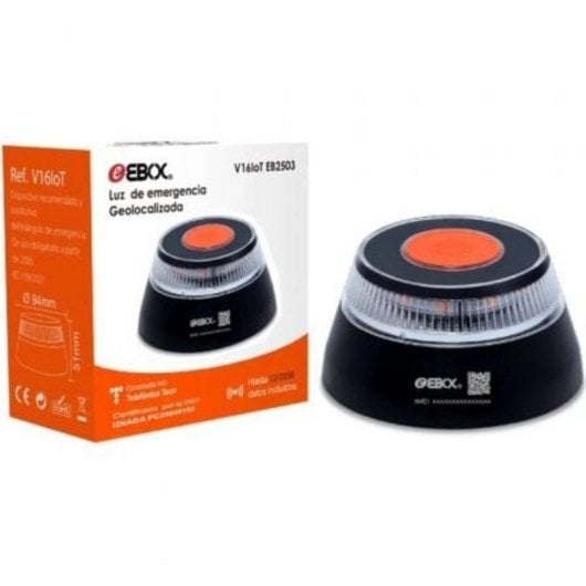 Notfallleuchte EBOX EB2503 V16 IoT DGT-Homologiert Geolokalisiert Magnetfuß Orange