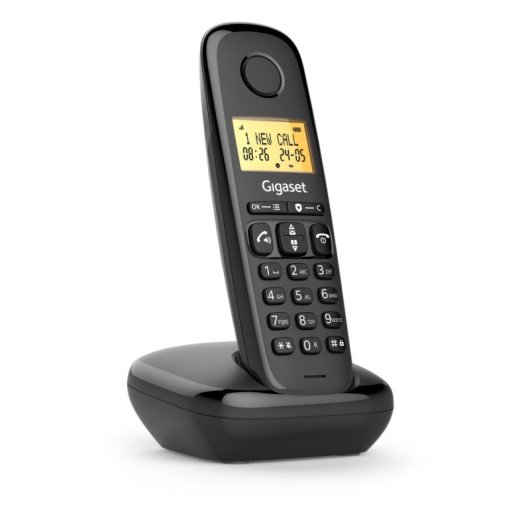 Téléphone sans fil Gigaset Basic 100 Noir mains libres écran 1,5" DECT