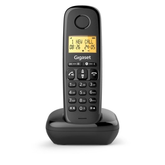 Téléphone sans fil Gigaset Basic 100 Noir mains libres écran 1,5" DECT
