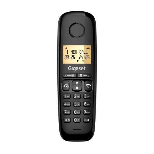 Téléphone sans fil Gigaset Basic 100 Noir mains libres écran 1,5" DECT