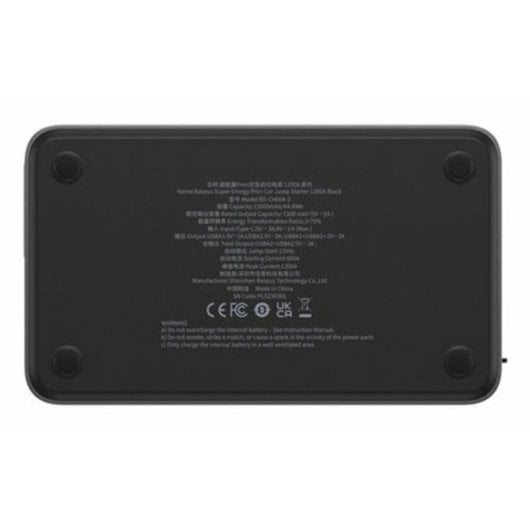 Bateria de Arranque Baseus Super Energy Pro+ 1200A 600A Universal 3,5L USB Preta