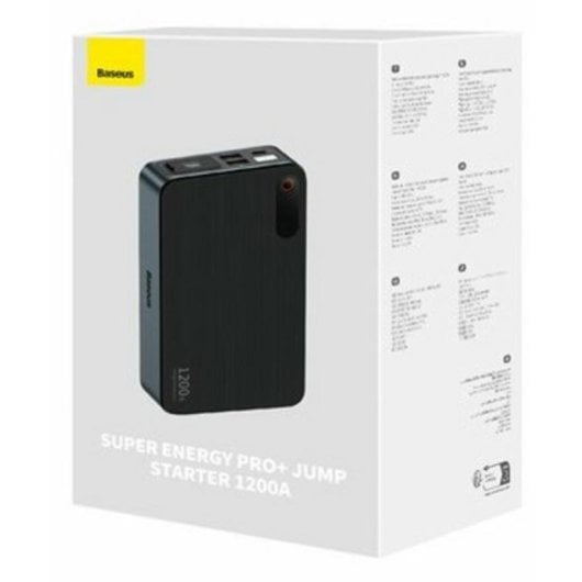 Bateria de Arranque Baseus Super Energy Pro+ 1200A 600A Universal 3,5L USB Preta