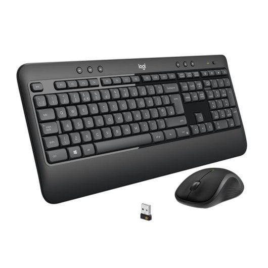 Teclado Logitech 920-008685 de membrana inalámbrico Layout US con ratón incluido