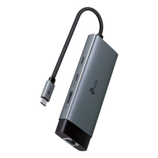 Hub TP-Link UH6120C USB Type-C 6 portas HDMI LAN Cinzento