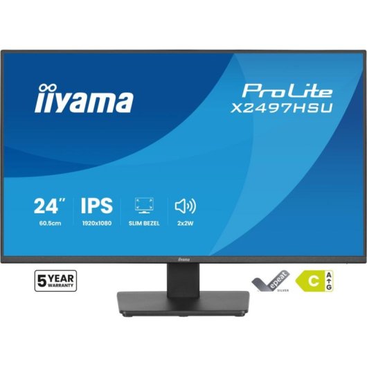 Écran PC iiyama ProLite X2497HSU-B1 23,8" Full HD 120Hz IPS Haut-parleurs USB VESA 4ms