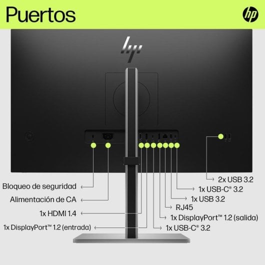 Monitor HP E27u G5 27" Quad HD 75Hz IPS USB-C Tiempo de respuesta 5 ms