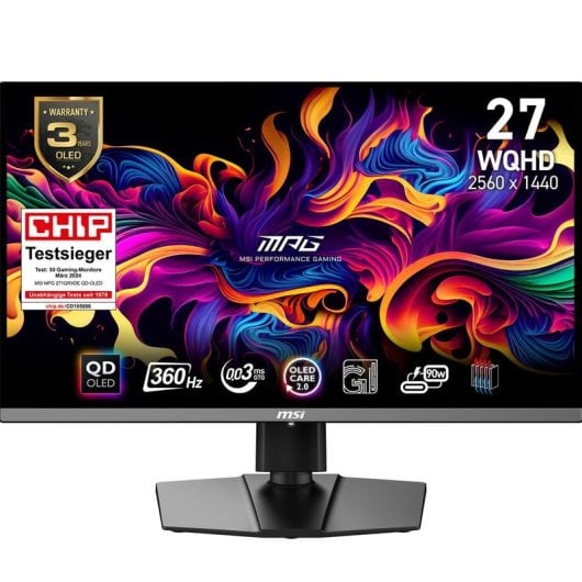 Écran PC MSI MPG 271QRXDE 26,5" Wide Quad HD 360Hz QD-OLED 1ms Hauteur réglable USB-C HDR400