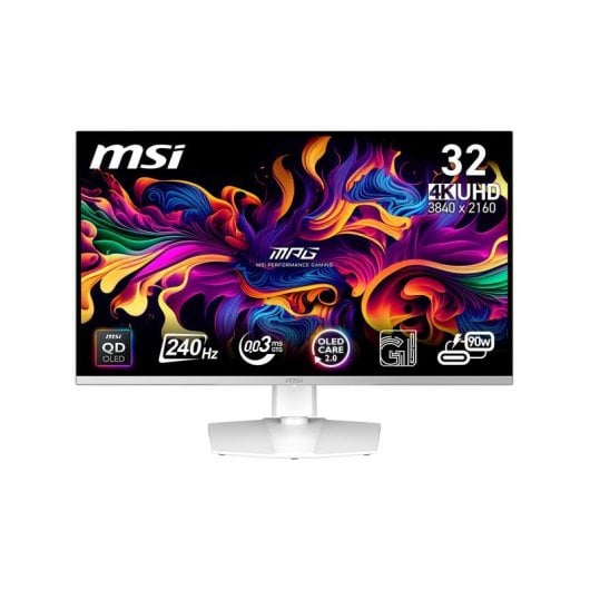 Monitor MSI MPG 321URXWDE 31.5" UltraHD 4K 240Hz QD-OLED 0,03ms Weiß