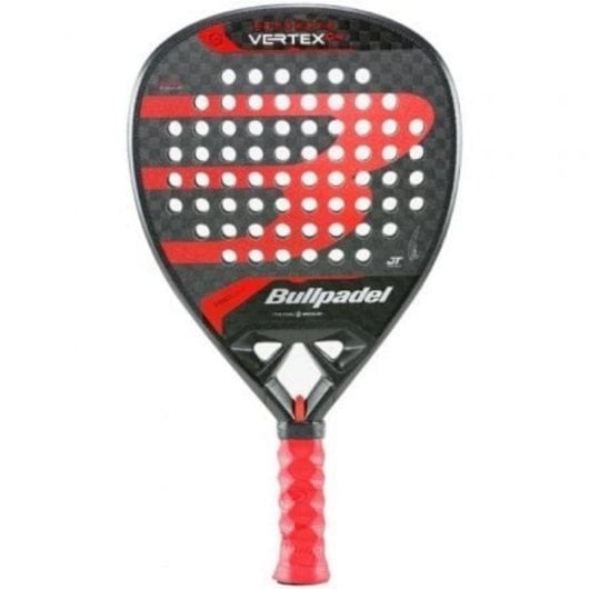 Pala de pádel Bullpadel Vertex 04 Diamante Carbono Top Spin Rojo Negro