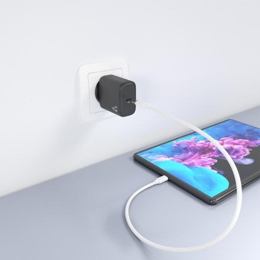 Cargador USB-C Aisens A110-0970 GaN 45W carga rápida inteligente negro