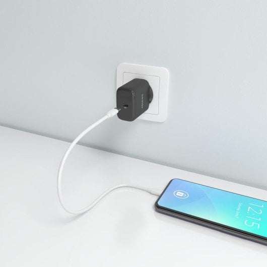 Cargador USB-C Aisens A110-0970 GaN 45W carga rápida inteligente negro