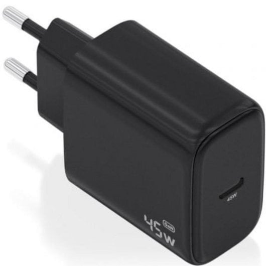 Cargador USB-C Aisens A110-0970 GaN 45W carga rápida inteligente negro