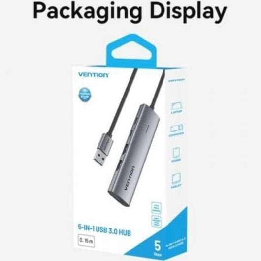 Hub Vention 5 ports 5 Gbps TGXHB aluminium USB 3.2 PD