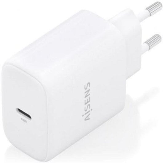 Cargador GaN Aisens A110-0969 USB-C 45W Blanco carga rápida y protección avanzada