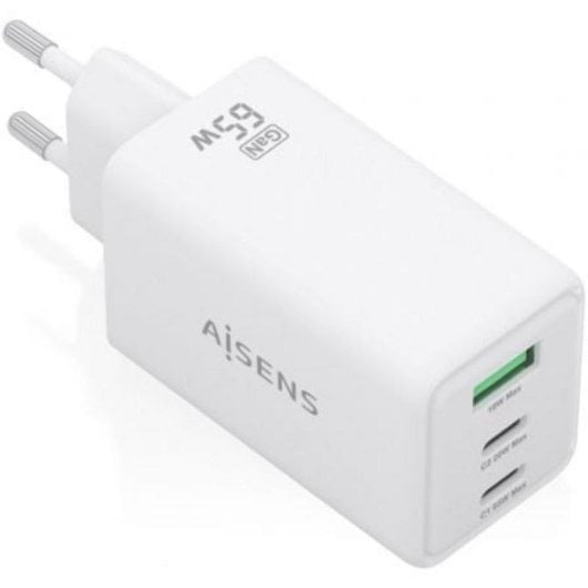 Ladegerät Aisens ASCH-65W3P072-W GaN 65W 2xUSB-C 1xUSB-A Weiß Schnellladung