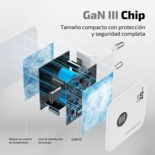 Wandladegerät Tech One Tech GaN TEC2230 20W USB-C Power Delivery Weiß