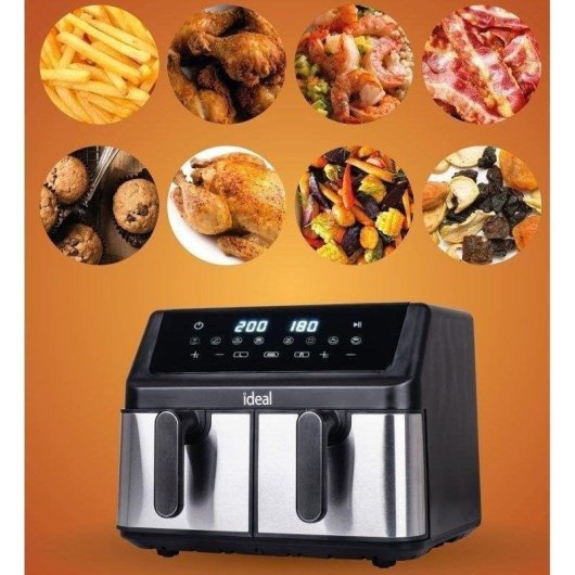 Fritadeira de Ar Eldon Diamentiq Tofu Matcha Ultra 9L 2000W com Ecrã LED e 8 Programas