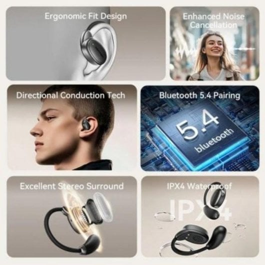 Auriculares Vention OpenBeat O15 inalámbricos Bluetooth Deportivos Open-Ear Schwarz
