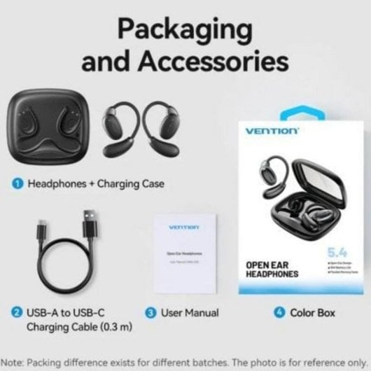 Auriculares Vention OpenBeat O15 inalámbricos Bluetooth Deportivos Open-Ear Schwarz