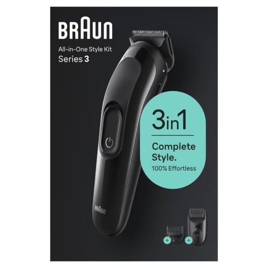 Cortadora de pelo Braun SK2400 Recargable 3 en 1 Negro Cuchillas Ultraafiladas