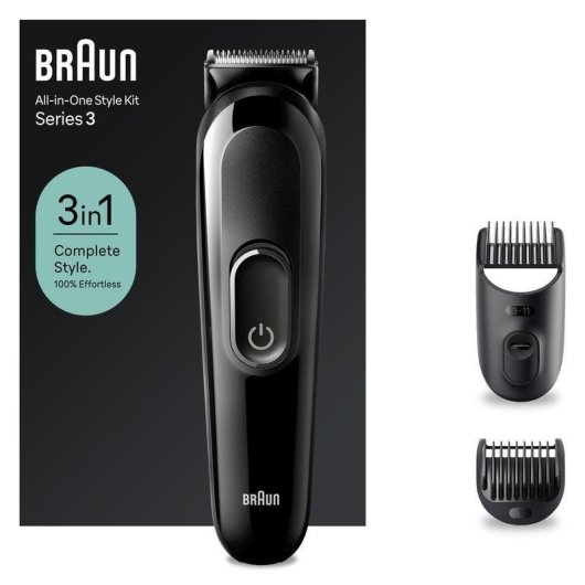 Tondeuse Homme Braun SK2400 sans Fil 11mm 50min 2 Sabots Lavable