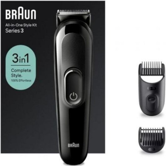 Tondeuse Homme Braun SK2400 sans Fil 11mm 50min 2 Sabots Lavable