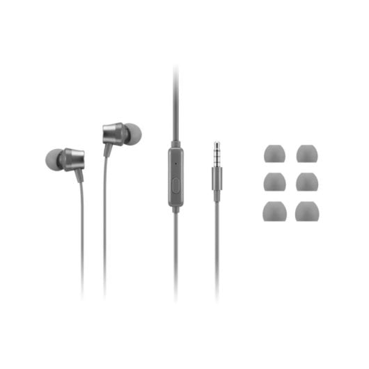 Auriculares Lenovo 110 con cable USB tipo A para oficina y call center gris nube