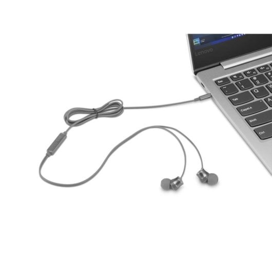 Auriculares Lenovo 110 con cable USB tipo A para oficina y call center gris nube