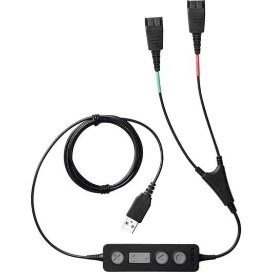 Cabo Jabra Link 265-09 em Y USB para 2x QD Plug and Play Preto para Formação e Supervisão