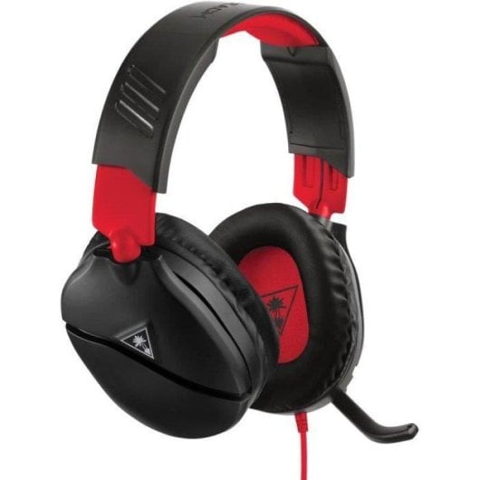 Casque Turtle Beach Recon 70 filaire jack, gaming avec surround virtuel, micro et Dolby Atmos, noir/rouge