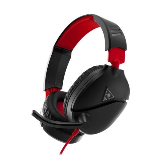 Casque Turtle Beach Recon 70 filaire jack, gaming avec surround virtuel, micro et Dolby Atmos, noir/rouge