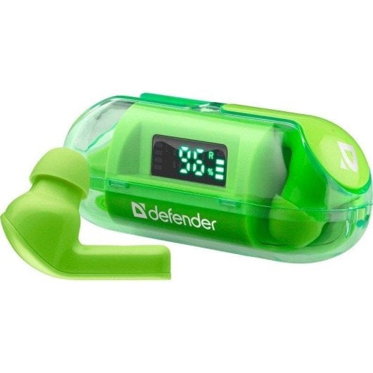 Auriculares Defender Twins 916 sem fios Bluetooth True Wireless uso diário Verde