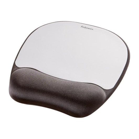 Tappetino per mouse Fellowes 9175801 Schiuma Memory Foam Nero Argento