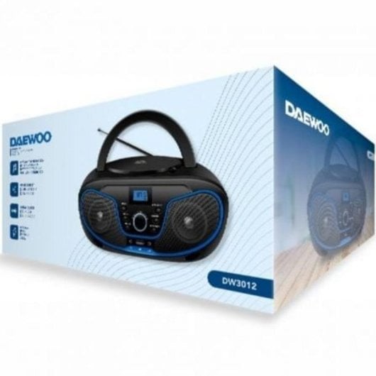Radio CD Daewoo DW3012 Bluetooth USB FM 4W Noir Bleu EQ LCD Portable