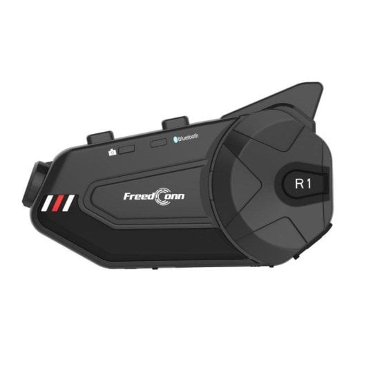 Intercomunicador Freedom R1 Plus inalámbrico Bluetooth con Cancelación de Ruido, radio FM y Wi-Fi, negro